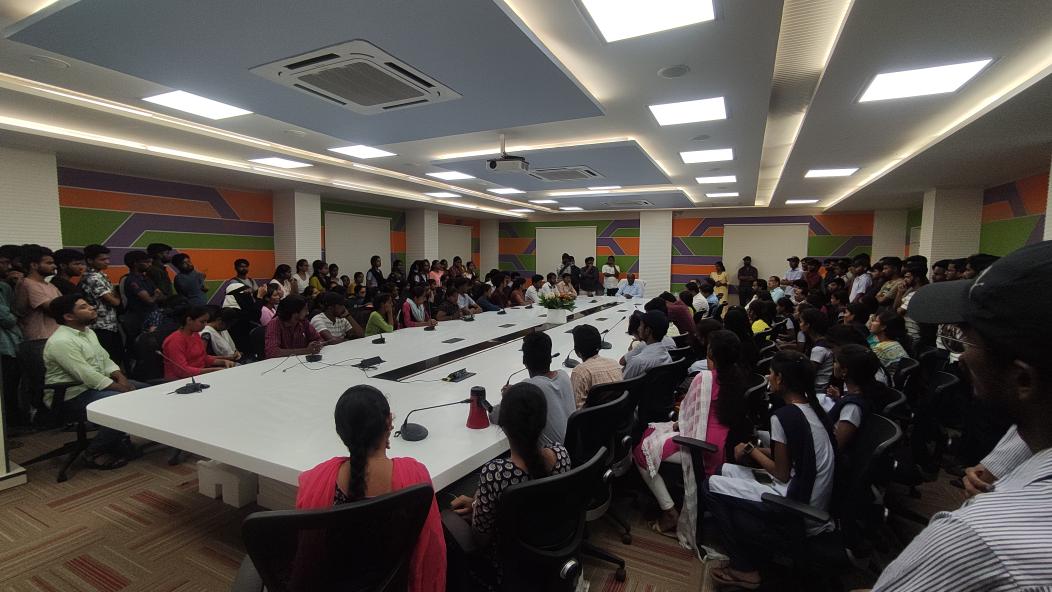 sgc_rguktb's tweet photo. A small welcoming meet with sir.

Note: No going back until Hon'ble CM Visits our campus. 

#VisitRGUKT
#ConsiderRGUKT https://t.co/yWbM6ACD3e