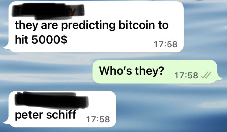 longwolly's tweet image. From a friend who is new to #bitcoin and has a squeaky bum. Hope this tweet don’t bite me in the arse 😆 Explained he’s been salty since he didn’t buy when @maxkeiser first told him to.