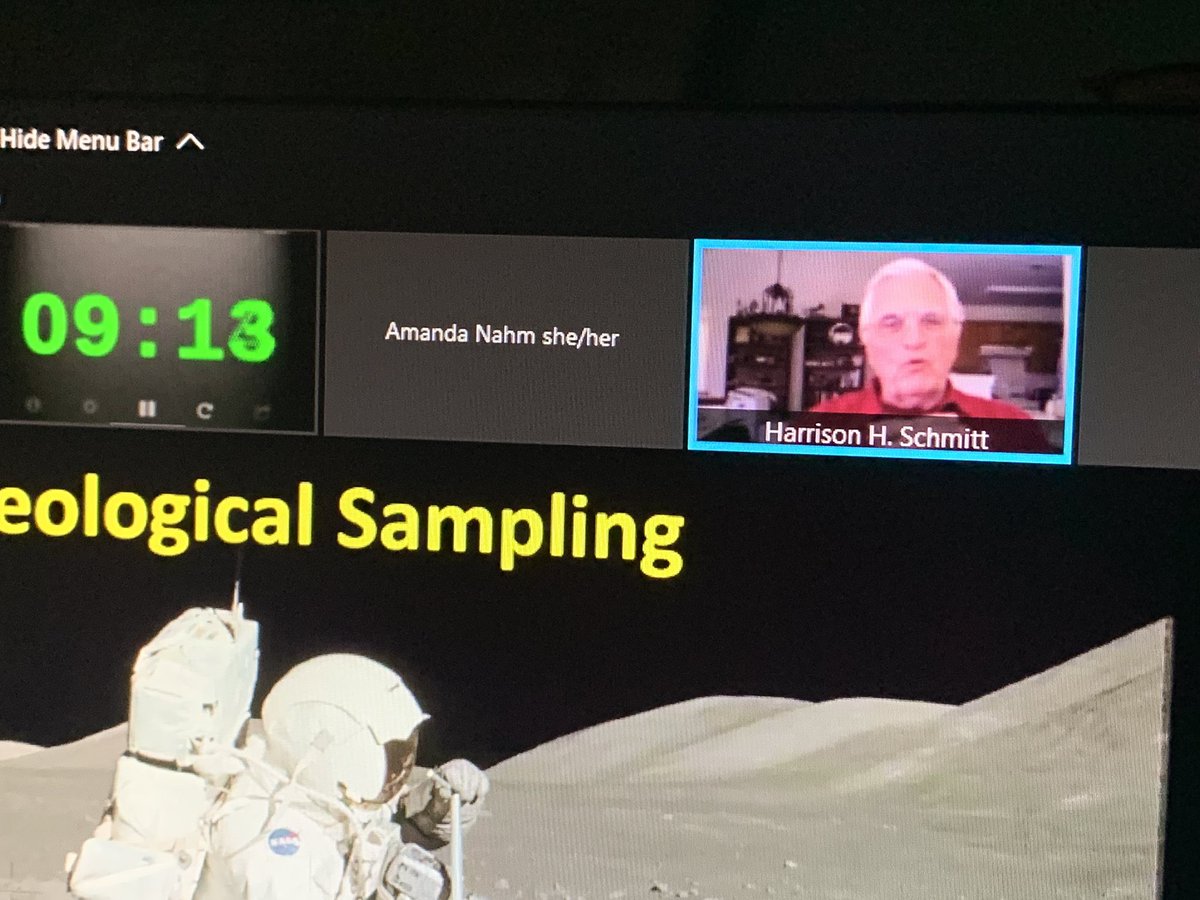 serenity_astra's tweet photo. When winning the #xEVAS contract means - Jack Schmitt & @drcrater lectures become part of your work day instead of your recreational reading since middle school! #Artemis #thisiwhatascientistlookslike @NASA @OceaneeringSS @IfThenSheCan @aaas @ExplorersClub @ILCDover @CollinsAero https://t.co/jueB53UsQ7