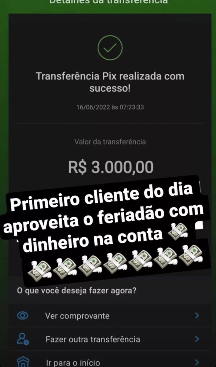 Os pix de hoje mas cedo 🤏🏾