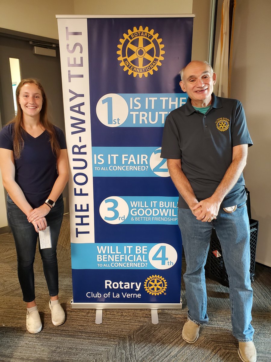 At this morning's meeting we welcomed new member Sonia Eckley from <a href="/BonitaUSD/">Bonita USD</a> , and congratulated scholarship winner Kassandra Hook from <a href="/bonitabearcats/">Bonita Bearcats</a> .