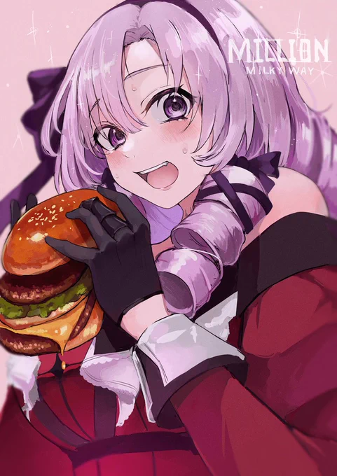おいしそうに食べてるサロメ様、満点のかわいさですわ～!!
 #サロメ百万展 