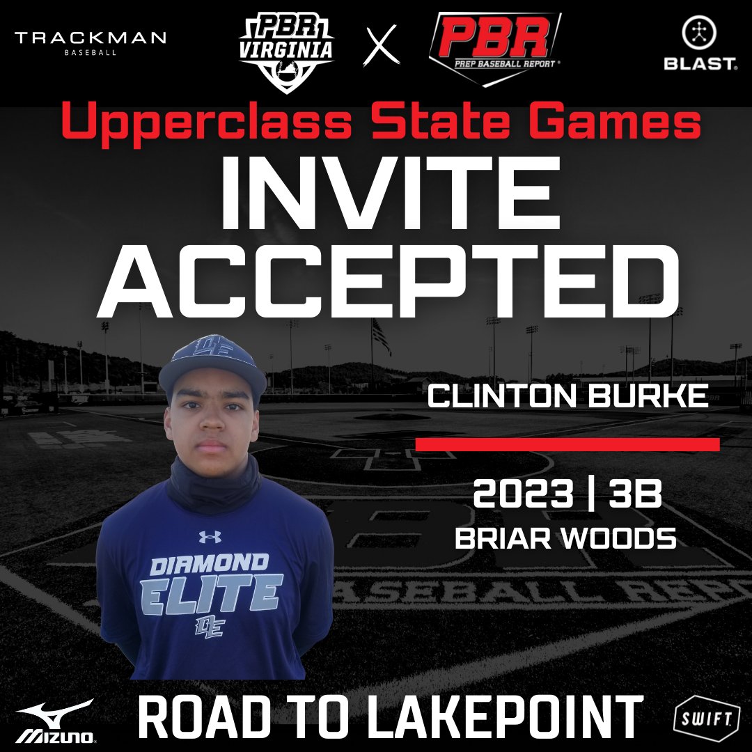 PrepBaseballVA's tweet photo. VA/DC Upperclass State Games:

'23 Clinton Burke  (@BWBaseball1) is locked in for the Southeast Senior Games qualifier at University of Richmond on June 22.

2023's request your invite now 👇
https://t.co/yP5mPMG5tC 

#PBRIsThere #VADCUpperclass https://t.co/56XVFiX4fQ
