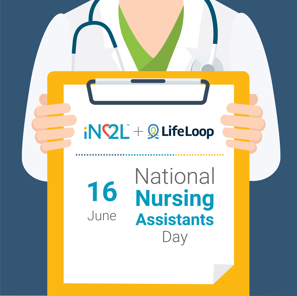 iN2L_LifeLoop's tweet photo. Your BIG hearts, BIG smiles, and BIG contributions make a BIG difference. Today, we proudly celebrate Nursing Assistants across the nation. Thank you for the BIG job you do.
#NationalNursingAssistantsDay #Nurses #Seniorliving #Seniorcare #iN2L #lifeloop https://t.co/5VWdSDL0tH