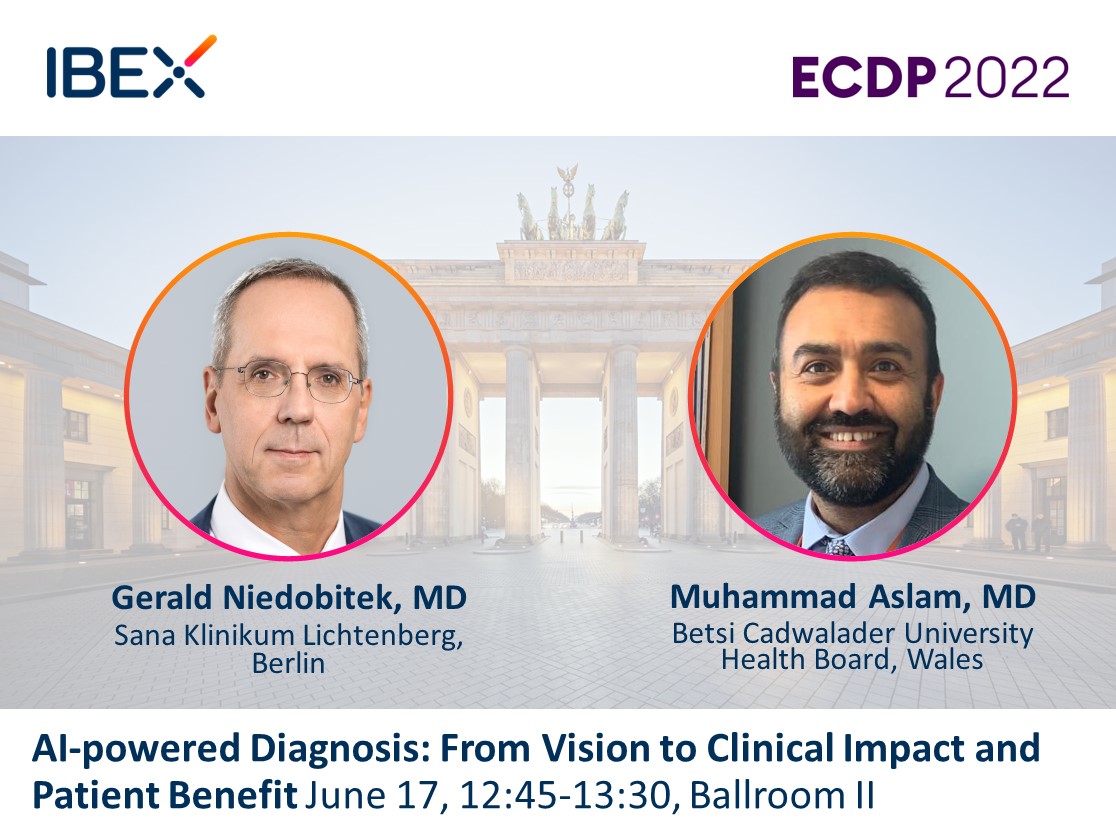 IbexMedAx's tweet image. A rare opportunity you will not want to miss tomorrow at #ECDP2022. Meet two trailblazing pathologists who use #AI every day to #cancer care: Dr. Gerald Niedobitek from @sanaklinikenag and Dr. Muhammad Aslam from @BetsiCadwaladr. #pathology #digitalpathology @ESDIPatho