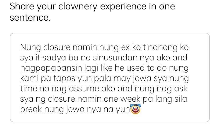 jengjck's tweet photo. so sumali akong subtle clown traits,, https://t.co/M9ZGOvVEv4