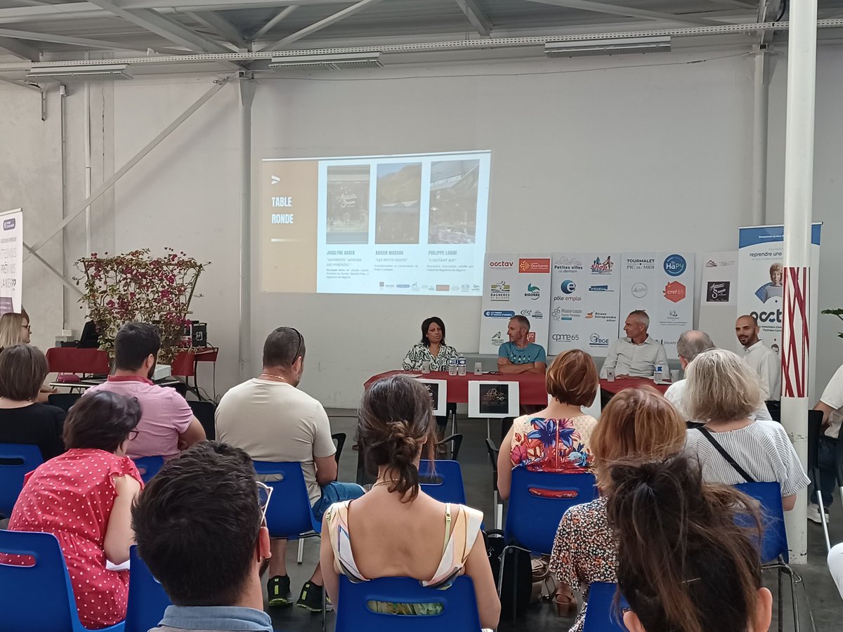 CorinneGuijarro's tweet photo. En direct de la #Bourse des entreprises de #Bagnères de #Bigorre => table ronde partage d'expérience avec des entrepreneurs locaux #avecPoleEmploi #CCHB https://t.co/Bc4UVX1dIC