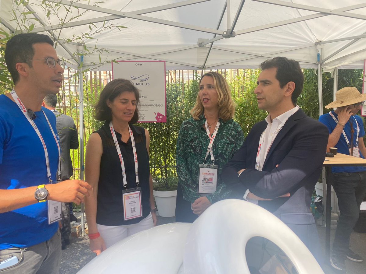 Kumulus Water (@kumuluswater) on Twitter photo We are happy to be visited by the #CEO and #CTO of <a href="/Orange/">Orange</a> at <a href="/VivaTech/">Viva Technology</a>
Their interest and support are truly appreciated by <a href="/KumulusWater/">Kumulus Water</a>
Want to learn more and see the Kumulus in action? Drop by at the innovation park at #Vivatech2022 We are happy to be visited by the #CEO and #CTO of <a href="/Orange/">Orange</a> at <a href="/VivaTech/">Viva Technology</a>
Their interest and support are truly appreciated by <a href="/KumulusWater/">Kumulus Water</a>
Want to learn more and see the Kumulus in action? Drop by at the innovation park at #Vivatech2022