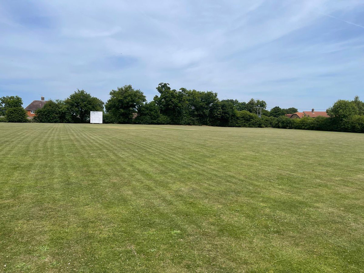 Our lovely Kirdford Rec Ground looking smart for this evening’s T20 fixture against Chiddingfold. #cricket #village