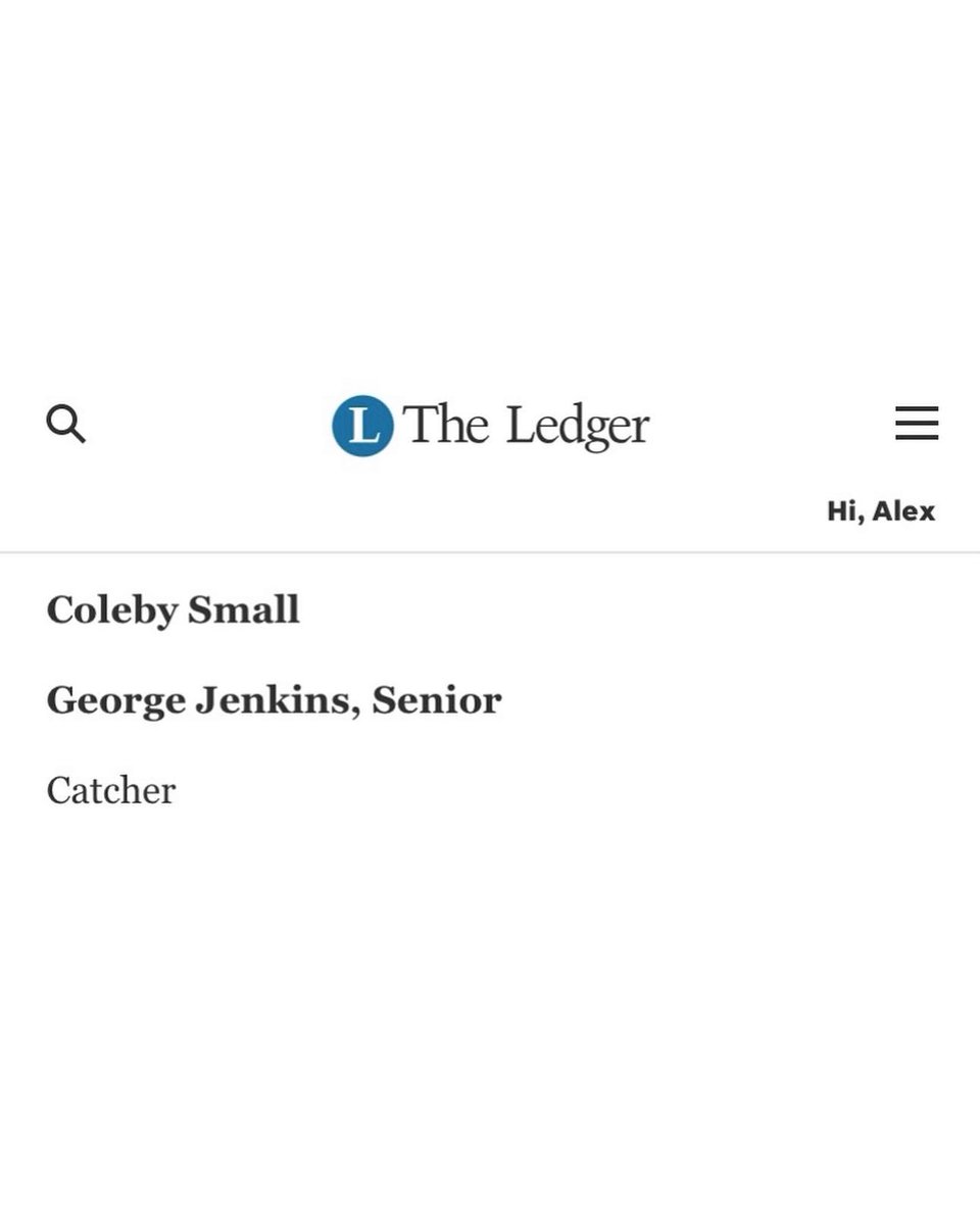 Congratulations to Corban Little, Tyler Williams and Coleby Small for being named Second Team All County by The Ledger! <a href="/corban_little/">Corban Little</a> <a href="/TylerWi05855160/">Tyler Williams</a> <a href="/SmallColeby/">Coleby Small</a>