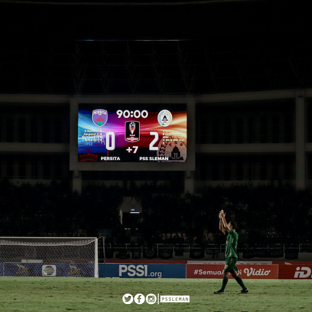 PSSleman's tweet image. Terima kasih atas perjuangannya hari ini, penggawa! 

Jangan mudah puas, teruslah berproses menjadi tim yang semakin kuat! 🦅🟢

#PSS #UnityForOurGlory #PialaPresiden #PersitaVsPSS #PSSday