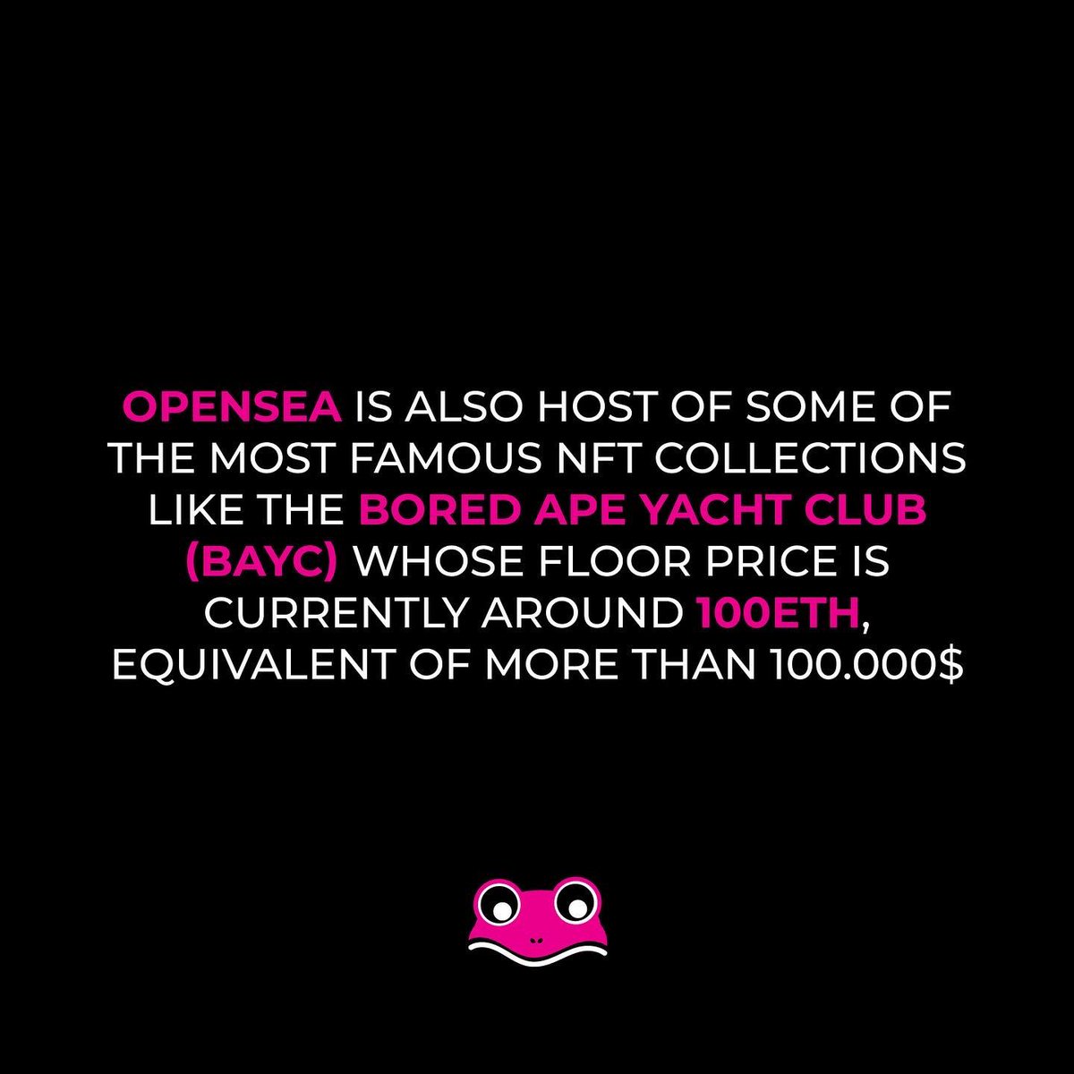 pinkfrog_io's tweet photo. Part.2  🐦

Have you ever heard of #opensea ?
The N.1 Marketplace to buy and sell NFTs.

Tell us your thoughts in the comment section below 👇🏻

Follow 👉🏻@pinkfrog.io
Follow 👉🏻@pinkfrog.io
Follow 👉🏻@pinkfrog.io

Be part of our community
Be part of the future https://t.co/HIYNmuRZdg