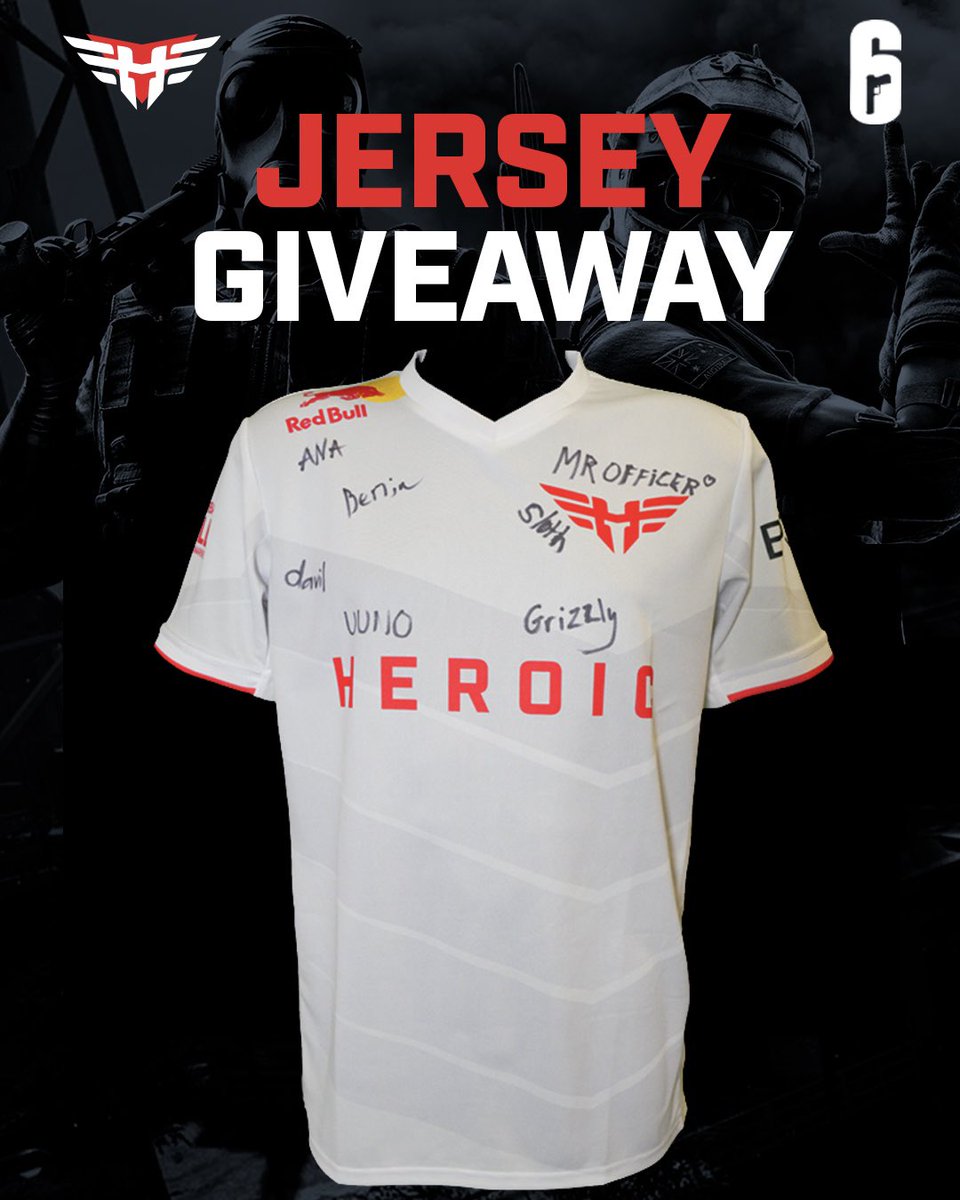 IT'S GIVEAWAY TIME!

We want to celebrate the new R6 season by giving away a signed Heroic jersey.

To enter:

❤️ Like &amp; RT this post
👉 Follow @heroic_r6
💬  Comment under this post on what you like (or dislike 🙄 ) the most about the new season.

The giveaway ends 23.06.2022.