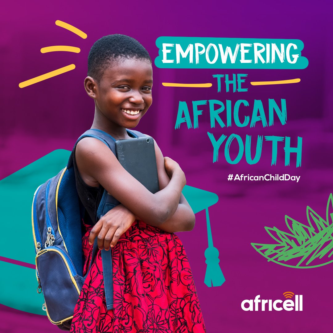 AfricellSalone's tweet photo. We are always committed to empowering &amp; supporting children 👶🏾.
 
On this #AfricanChildDay, the need to create sustainable and conducive environments that support every child is of utmost importance 💡.

#AlagbaNetwork
#SaloneTwitter
#AfricellSL https://t.co/aFcMVbCmNz