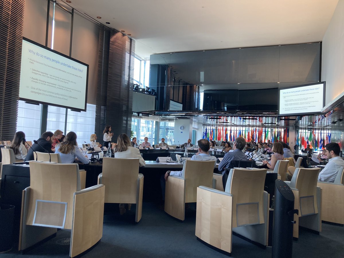 aninaharter's tweet photo. Fantastic keynote by @cbatista_econ  on the impact of information campaigns on irregular migration at the 3rd EBRD/KCL Workshop on the economics and politics of migration. https://t.co/d2GQIZWdGr