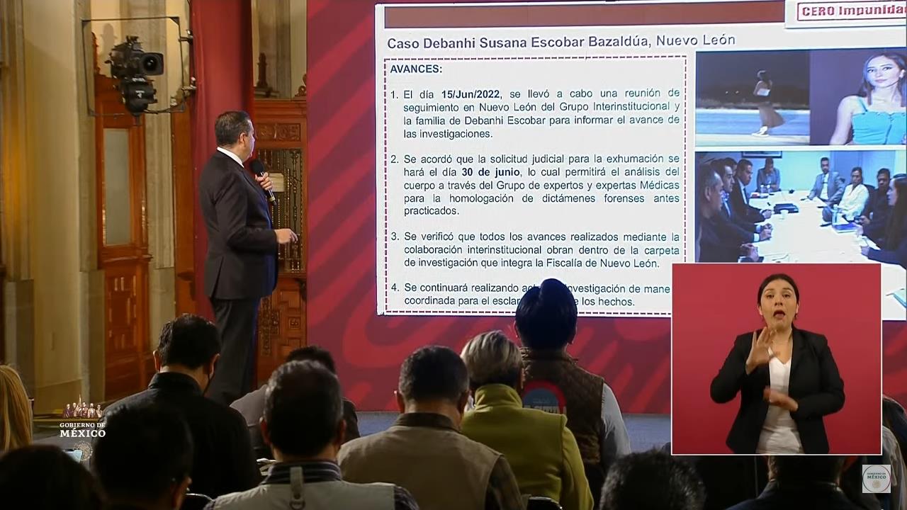 Exhumación del cuerpo de Debanhi Escobar
