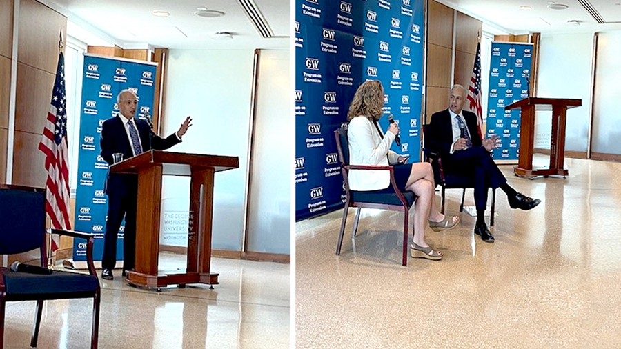 DOJNatSec's tweet photo. Assistant Attorney General Matthew G. Olsen Delivers Keynote Address at George Washington University Program on Extremism Symposium https://t.co/W7VRwisGfy https://t.co/utYT1QO3VM