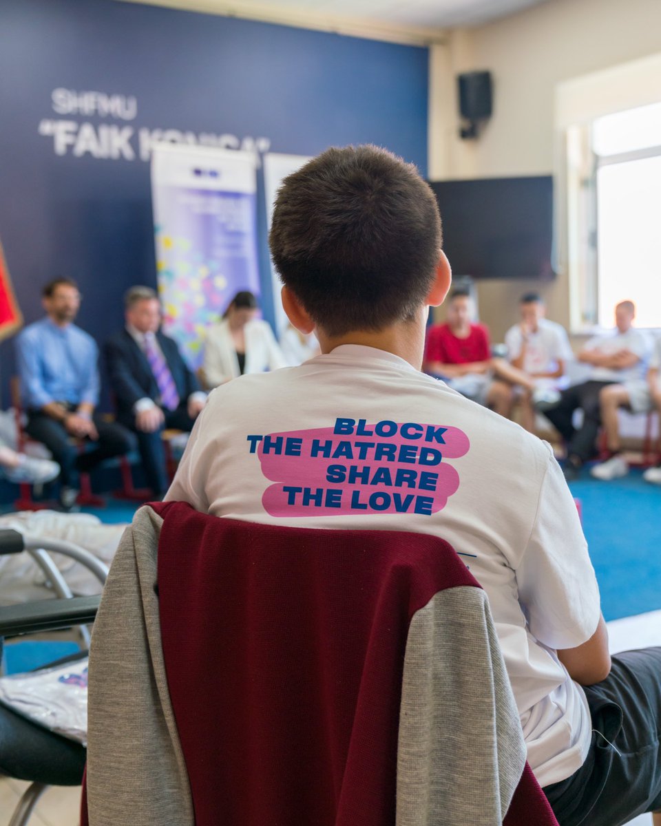 frankpower's tweet photo. Really good exchanges this morning with the girls and boys from Faik Konica and Elena Gjika schools in Pristina who joined our @blockthehatred anti-bullying workshop. Thanks to all involved, particularly Deputy Mayor @DonjetaSahatciu for also being part of a very special day. https://t.co/T9pKMjOFQL