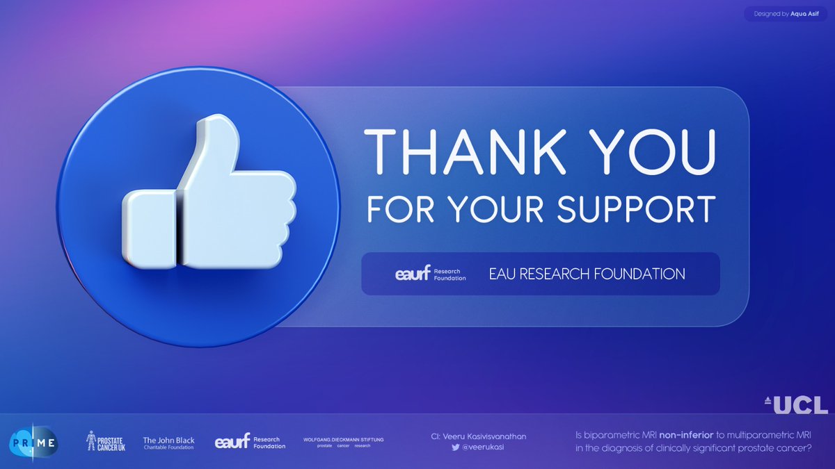 🙏 THANKYOU THURSDAYS 🙏 ➡️ This week we will be thanking the EAU Research Foundation @Uroweb for funding our trial!🌟 ➡️ @Uroweb is a leading body for European urologists and funds cutting-edge research🔬in prostate cancer. #UroSoMe #prostateMRI #prostatecancer #MRI #prostate