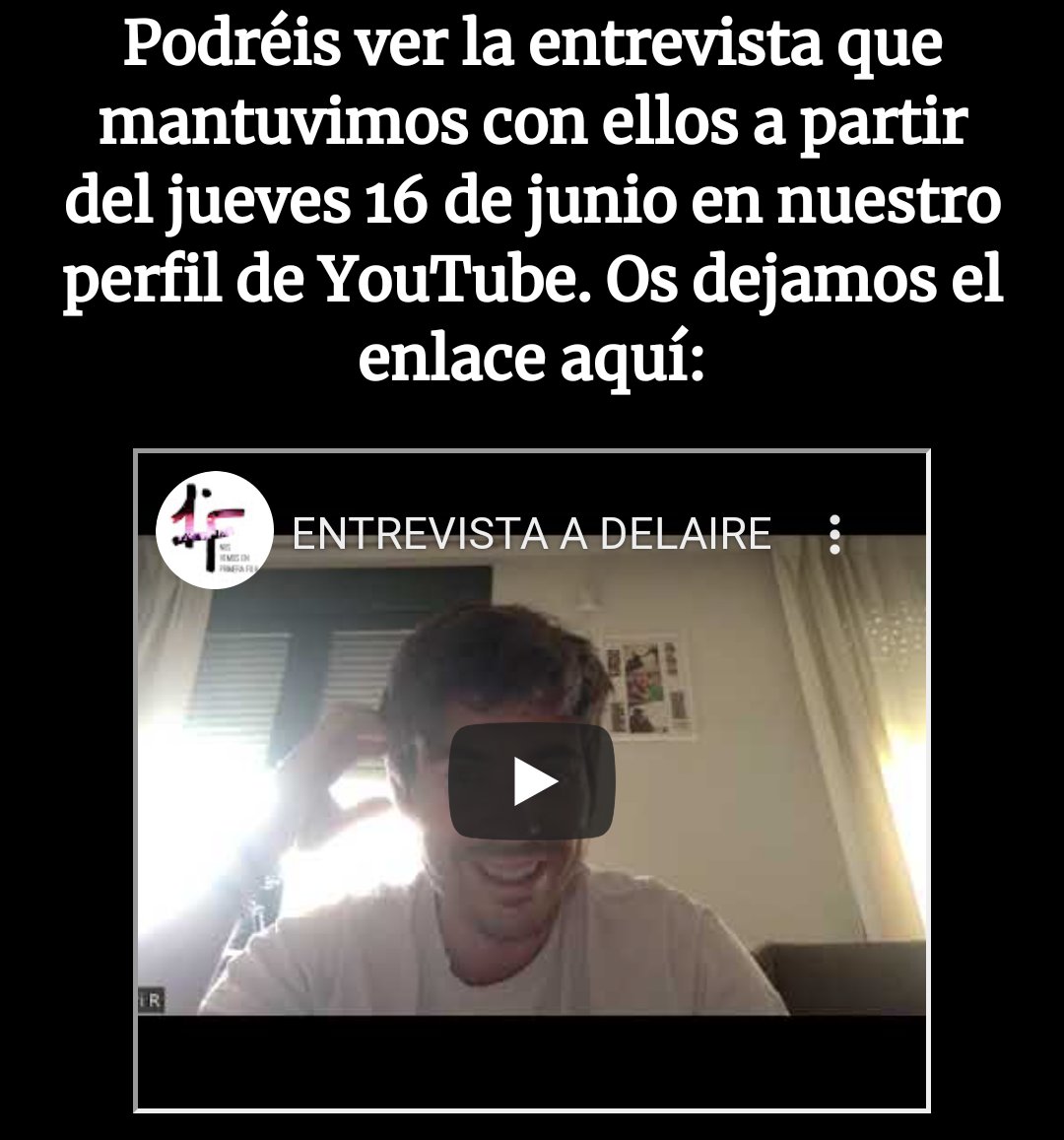 Gracias <a href="/nosvemosen1fila/">Nos vemos en Primera Fila</a> 🧡

NOS VEMOS EN PRIMERA FILA: ENTREVISTAMOS A DELAIRE nosvemosenprimerafila.com/2022/06/entrev…

<a href="/cuestiondmedios/">Cuestión de Medios</a> @entre_botones