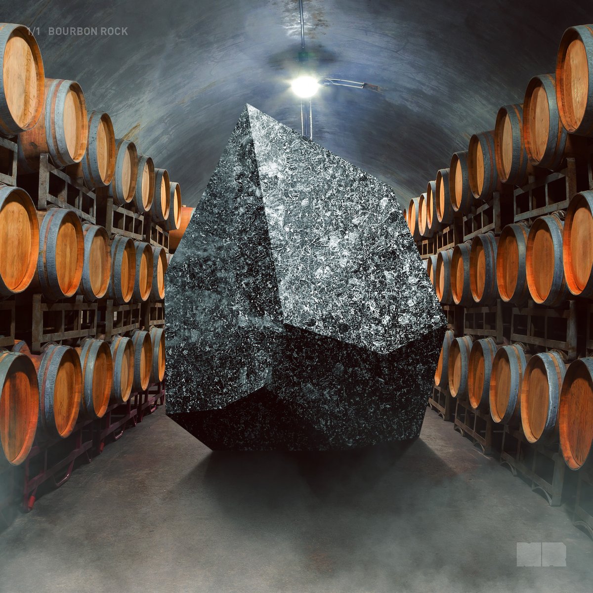 BOURBON ROCK got a bit drunk when it was dunked into the surrounding barrels. All this rock wants is for you to celebrate picking up a new NFT. Cheers! #MetaRocks