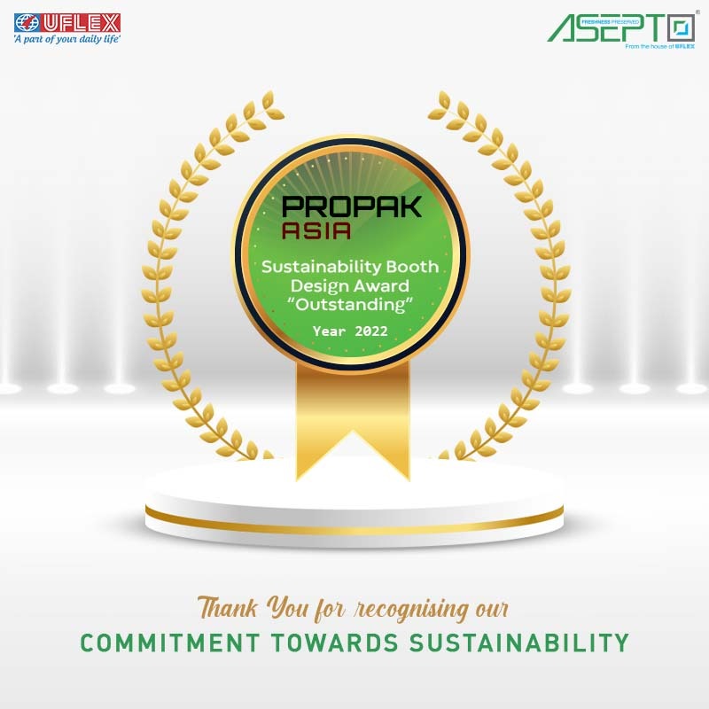uflex_asepto's tweet image. We are thankful to Thai Federation for rewarding Asepto from the house of UFlex,
“Outstanding Sustainability Booth Design Award” at #PropakAsia2022.We are committed towards Environment and a sustainable tomorrow 

#Asepto #SustainablePackaging #Thailand