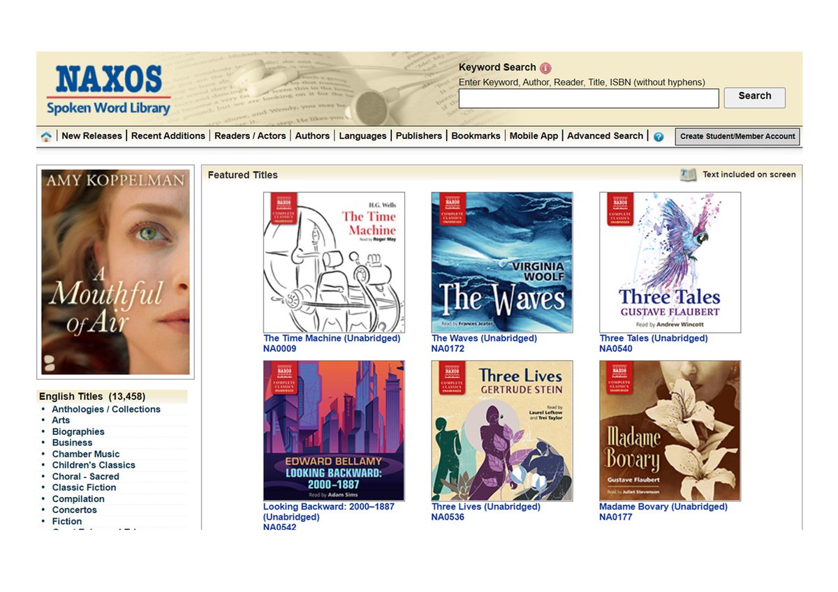LutonLibraries's tweet photo. Have you seen the audiobooks and plays available on the @naxos_uk Spoken Word Library? Stream classics in a variety of languages. All FREE with your library card!
#HiVIS2020 #LoveLibraries https://t.co/dDa46cC9g6