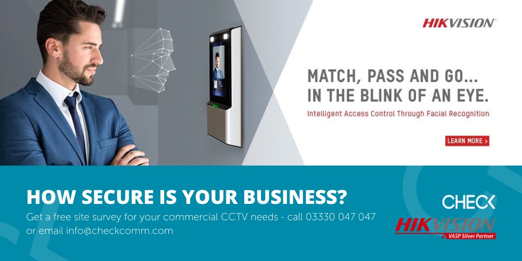 Our Check Security division has been busy installing the latest in #AccessControl tech - have you thought about how it could help your organisation? Get a quote - 📞 call 03330 047 047 

#CCTV #Business #Education #NHS #BizHour #NorthWalesSocial #Hikvision
