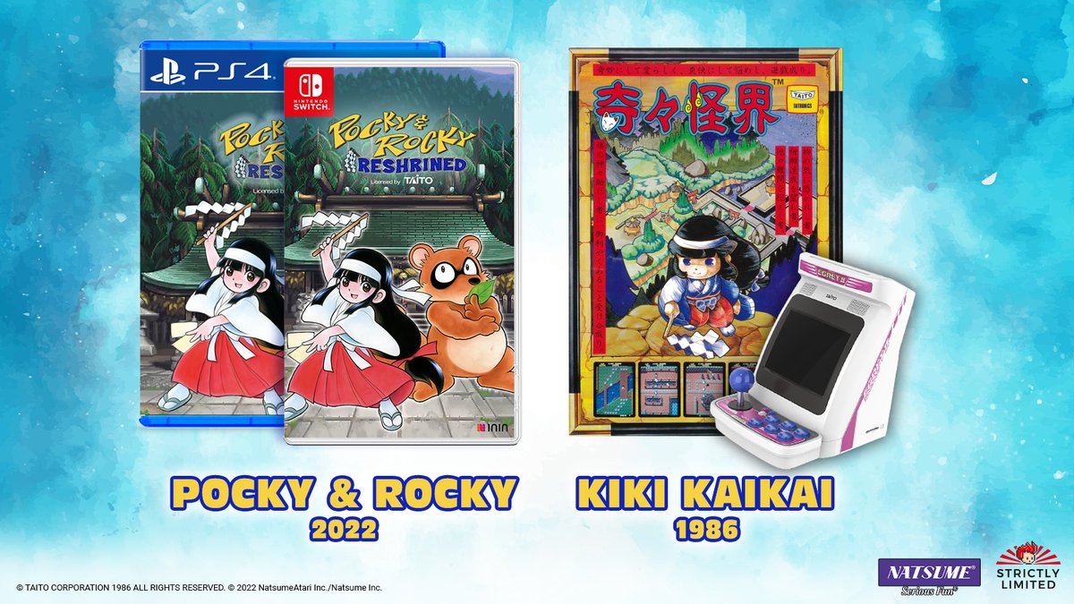 RealStrictlyLTD's tweet photo. 🦝 This goes out to all the Pocky and Rocky fans! Did you know that the EGRET II mini features the original Kiki Kaikai arcade version from 1986, the predecessor of all the Pocky and Rocky games? Go back to the roots &amp; play as authentic as it gets! 🤩

https://t.co/HCbfi3jYUi https://t.co/Reeoc58d0A