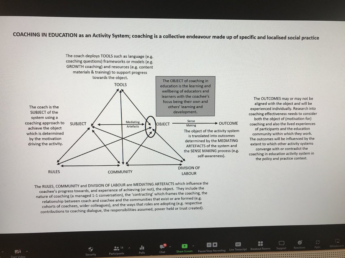 deb_outhwaite's tweet image. Benefits of coaching and the alignment and nature of it’s fragility. Interesting work from ⁦@DrRLofthouse⁩ ⁦@CollectivED1⁩ ⁦@BelmasOffice⁩ ⁦@DrChrisWB⁩ ⁦@NidalEdu⁩ great presentations, thanks everyone. Looking forward to the conversation.
