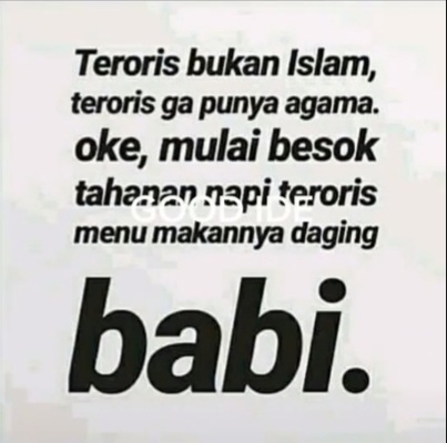 JuanXavier209's tweet photo. Setuju dach ahhh🤣🤣 
#fuckoffterroris
#terrorisbangsat
#hukummatiterroris
#kasihmakanbabi
#babienak https://t.co/GVnofOsrY0