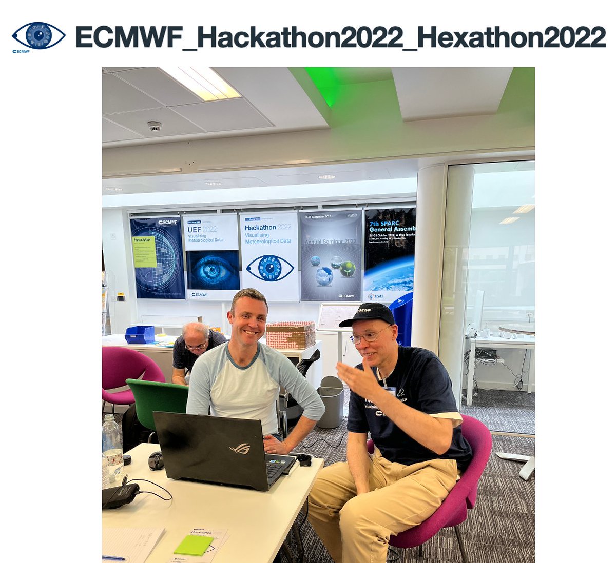 EsperanzaCuart1's tweet image. 📣#VisMetHack #hackathon @ECMWF results❗

Hexathon2022 team worked on 5D hexagonal maps to create ocean #wave interactive animations using @CopernicusECMWF #data

Watch the talk 📹 🗣️ during the Show&amp;amp;Tell: vimeo.com/719601412/4912…