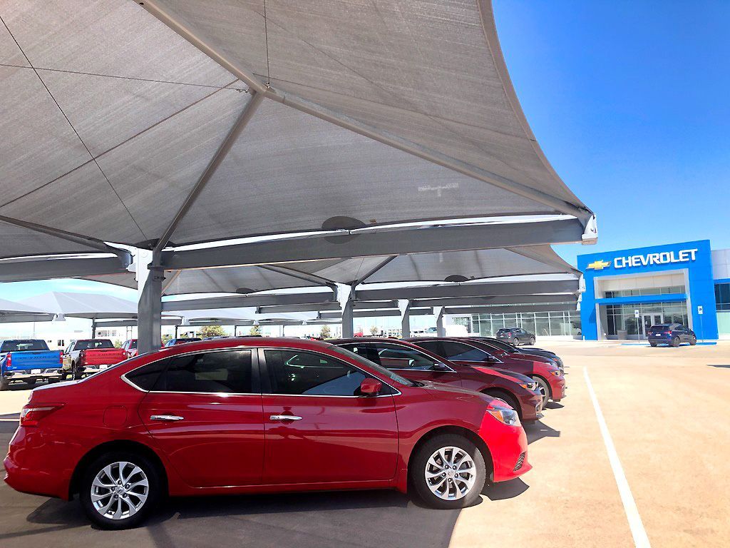 We continue to be very glad we have the hail canopies. They also offer great shade as the days start to heat up! #sdwx #nomorehail #cardealershiplife #summerinsd #rapidcityweather