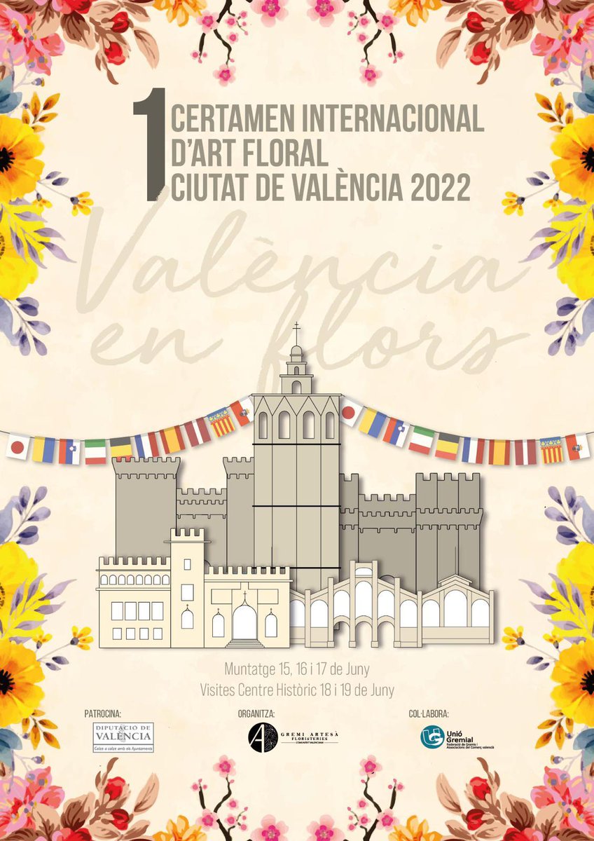 Estos són els carrers de #València engalanats amb flors 💐 este cap de setmana, amb motiu del ‘I Certamen Internacional d’Art Floral Ciutat de València’

👉 L'esdeveniment està organitzat pel Gremi Artesà de Floristeries de CV, amb col·laboració de <a href="/dipvalencia/">Diputació de València</a> 

#ValènciaenFlors
