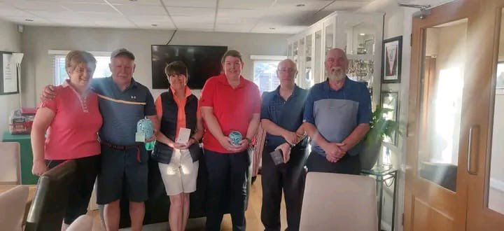 cobhgolfclub's tweet photo. OPEN MIXED FOURSOMES EVERY WED EVENING
.
lovely fun game every Wednesday and Winners this week were Eddie Frahill & Carol Forrest and runners up Ciaran Harkins & Mary Feen.
.
Make sure you are booked for next week
.
#opengolfevents #mixedfoursomes #openmixed #cobhgolf https://t.co/CPu5v1LZU0