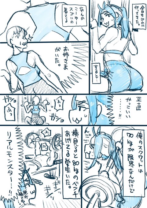 今日はジム69回目。
年上ほどカックイイ服着てる気がする。
 #ねこぐちジム日記 