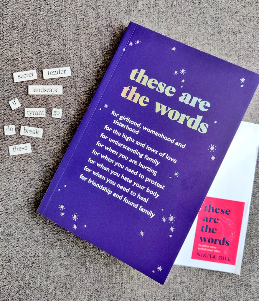 Excuse the slightly bent pages, but I couldn't resist jumping into this one the very moment it arrived. 
@nktgill first ever poetry collection for YA readers, is going to be loved by everyone. 
Heartfelt, tender and honest. What a collection 🥰
#TheseAreTheWords 18th Aug 2022