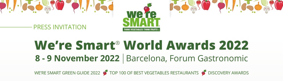 PRESS INVITATION: Who will emerge as the best vegetable restaurant in the world? 

We're Smart World will unveil the new #1 vegetable restaurant in the world on November 8 during Forum Gastronomic in Barcelona!  

Want to join? 👉 bit.ly/3xoxWMw