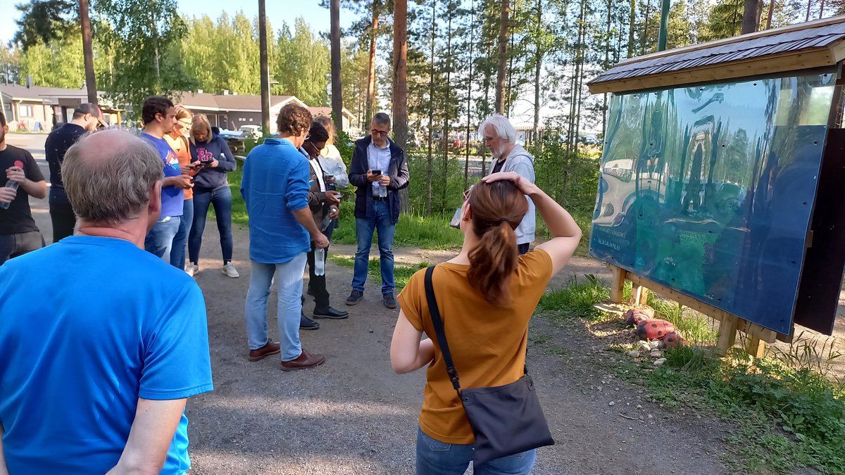 InterregErudite's tweet image. |Day 1 in #Seinäjoki|
As a final program the ERUDITE team took part on a short hiking supported by the @Citynomadi application at Lake #Kyrkösjärvi. 
#digitalservices