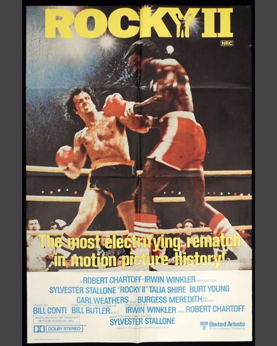 keceguaranteed's tweet photo. Rocky II dirilis tanggal 15 Juni 1979, dengan Sylvester Stallone sendiri sebagai sutradara. Film ini melanjutkan kesukesan film pertama baik dari segi mutu maupun pendapatan. From a nobody he finally emerged as the champion. A feel good film! #keceguaranteed https://t.co/luFoypFiAz