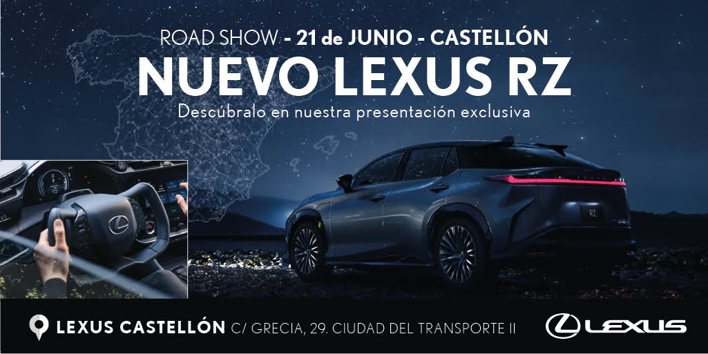 Os esperamos el martes 21 de junio en Lexus Castellón en la presentación exclusiva del Nuevo Lexus RZ. 
#lexus #lexuscastellon