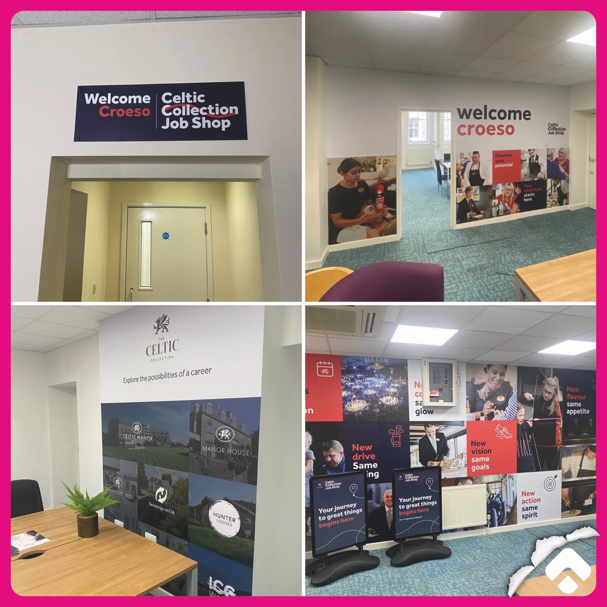 UprisePrint's tweet photo. Both external and internal #branding for the new Celtic Collection's Job Shop π
β
Looking for something new? Start your new #career today with this prestigious #brand created and continually growing in Wales π΄σ §σ ’σ ·σ ¬σ ³σ Ώ
β
#Jobs #Employment #Career #UpriseSigns https://t.co/0ybUvcwidU