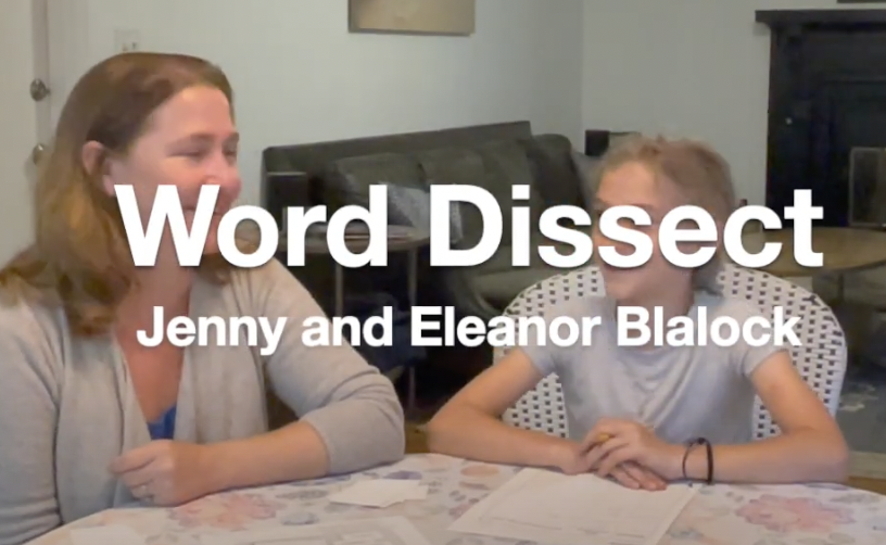 TheFCRR's tweet photo. Jenny and Eleanor Blalock demonstrate our Student Center Activity (SCA), Word Dissect. Visit https://t.co/H6FWf2knPP to download this and all our SCAs. Share and tag your videos w/ #AtHomeWithFCRR. This video was developed in part w/ generous support from @WalmartOrg. https://t.co/dFrxqHeVKn