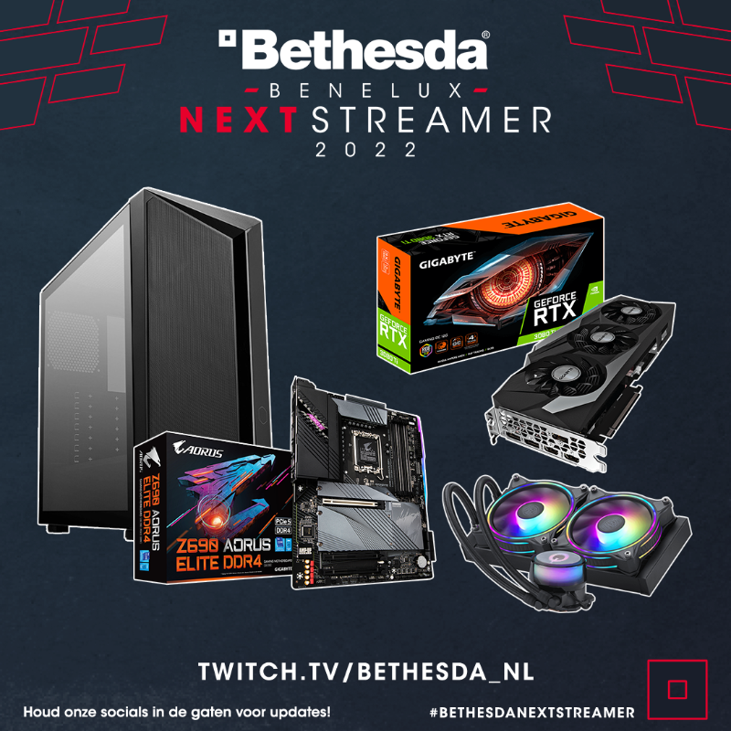 Ben jij een opkomende streamer en kun je een nieuwe game en/of stream PC gebruiken? @CoolerMasterNL, <a href="/AORUS_BNLX/">AORUS Benelux</a> en Gigabyte bouwen een custom PC, inclusief een GeForce RTX 3080 Ti, voor de winnaar van #BethesdaNextStreamer. Hier kun je je inschrijven: beth.games/3M4Pe6v