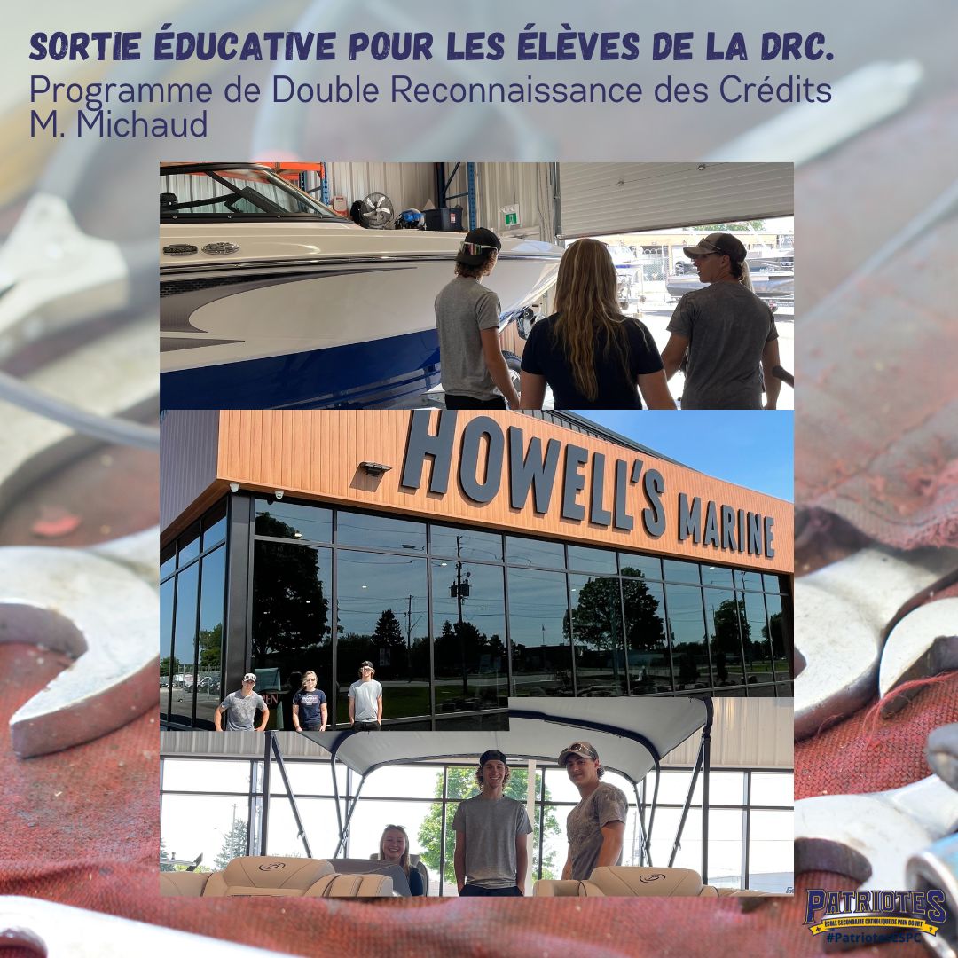 ESCPainCourt's tweet photo. Saviez-vous que nous avons un programme de double reconnaissance ici à ESPC ou vous avez la chance de recevoir un crédit du secondaire et collégiale en même temps ?
Les élèves du programme DRC sont allés visiter quelques entreprises de la région cette semaine. #PatriotesESPC https://t.co/zREvVMDLPX
