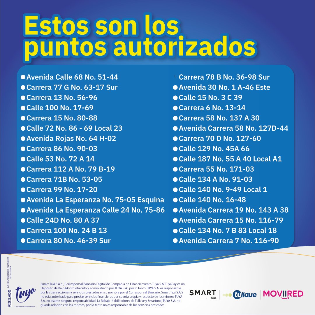 SmartOneCo's tweet photo. Nos unimos por ti! Ahora en #LaRebajaDroguerias haz efectiva la recarga digital de la tarjeta #Tullave totalmente gratis.
.
.
.
#LaRebaja #DrogasLaRebaja #LaRebajaVirtual #Bogota #Transmilenio #STIP #Movilidad #SmartOne @RecaudoBogota @TransMilenio https://t.co/mEnBKB42Tf