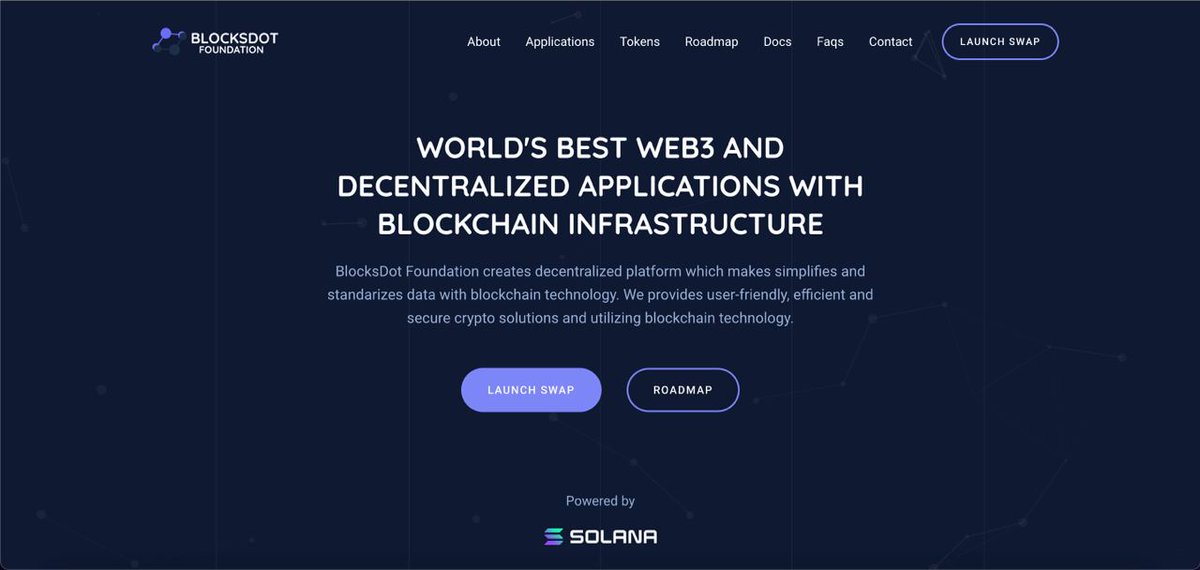 BlocksdotF's tweet photo. 🥳 Hurray! We are launching our brand new website.
Have a look here 👉🏻 https://t.co/q9Qi3LMmNg
#blocksdot #blocksdotfoundation #BLDT #crypto #solana #blockchain #web3 #do2earn #wallet #p2p #dex https://t.co/hvRwWR71op