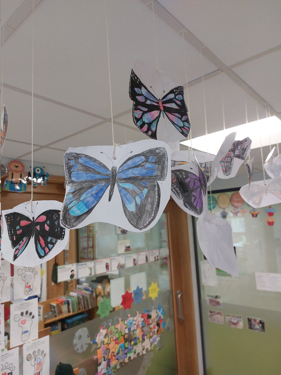 Since releasing our butterflies into the wild, P2/3 have made their own! <a href="/Greenbraeschool/">Greenbrae School</a>