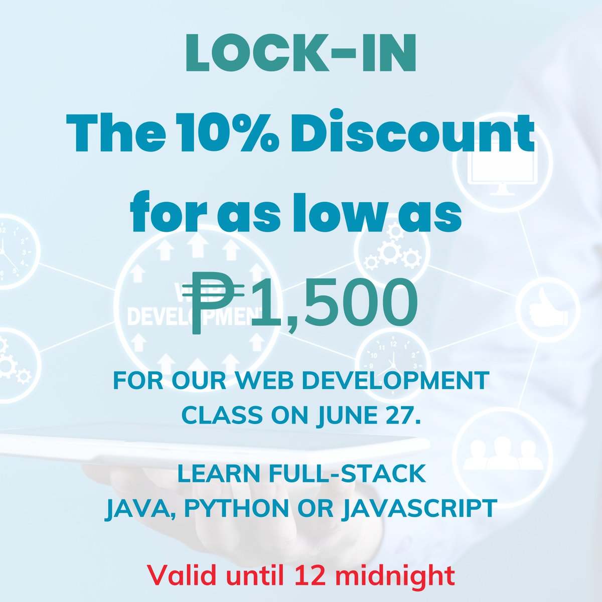 CodingDojoPh's tweet image. ⚠️ Discount Alert!
Let's Redefine Possible.
Enroll now :
lnkd.in/gZ9VRxKT
Book a Call :
lnkd.in/dS_dMb_q
#codingdojoPH #CDPH #bootcamp #Python #coding #onlinebootcamp #developer #careershift #IT #webdevelopment #flask #codinglife #careeropportunity