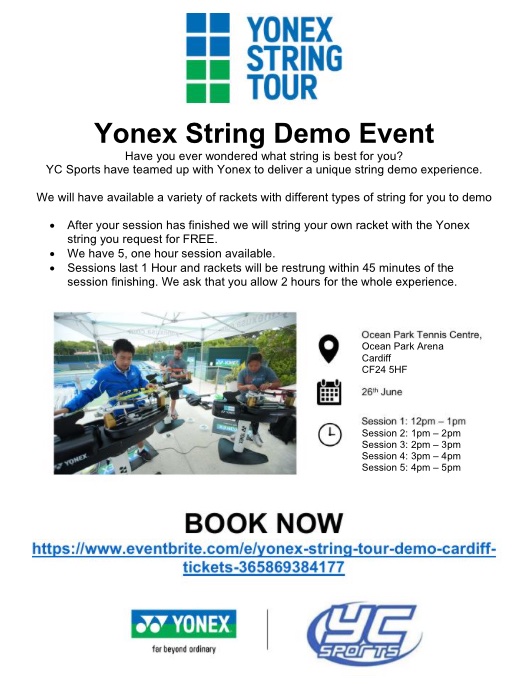 <a href="/YCSports/">YC Sports</a> <a href="/j_lim41/">Jean Lim</a> 
eventbrite.com/e/yonex-string…